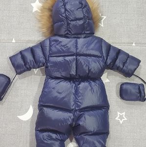ADD Navy Blue baby snowsuit size 6 months